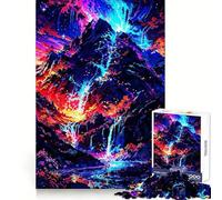 Neon Cascade Hard Jigsaw Puzzle for Adults 1000 Pieces Think Toy Peaceful Fun Clean Cut Fine Art Piece (50x75cm)