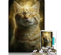 Neon Cat Jigsaw Puzzles for Teenagers 2000 Pieces,Staycation Kill Time with Fully Interlocking Randomly Shaped Pieces 70x100cm
