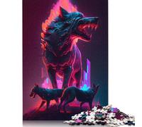Neon Cerberus 500 Piece Jigsaw Puzzle for Adults & Age 18 Years Up - Family Activity Jigsaw Puzzles Educational Games Difficult And Challenge 500pcs (52x38cm)