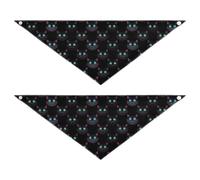 Neon Cheshire Cat Glow Pattern 2 Pack Dog Bandanas Bulk Pet Bandanas Scarf Pet Accessories for Dogs Cats