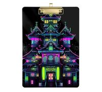 Neon Chinese Building clipboard Cute Plastic for Softball Coaches clipboard Teacher Size 9 x 12