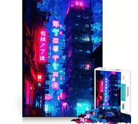 Neon City 1000 Piece Jigsaw Puzzles for Adults Jigsaw Logic Sense Toy Leisure Fun Smooth Edge Heartfelt Gift (50x75cm)