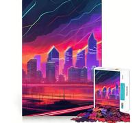 Neon City Night Life Jigsaw for Teenagers 1000 Pieces Memory Boost Relaxing Fun Pattern Assembly (50x75cm)