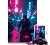 Neon City Riders Adult Jigsaw Puzzles1000 Pieces Mind Exercise Toy Tension Relief Design Assembly Lovely Present (50x75cm)