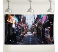 Neon City Street Backdrop, Colorful Urban Party Decorations, Festive Indoor/Outdoor Photography Background for Events and Celebrations 71x43 Inch