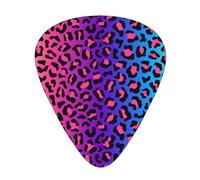 Neon Color Gradient Leopard Print,12 Pcs Guitar Pick,3 Different Thickness Plectrums for Acoustic Guitar Bass Ukulele (0.46mm 0.96mm 0.71mm)