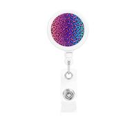 Neon Color Gradient Leopard Print, Retractable Badge Holder,Badge Reels Holder with ID Clip Alligator Clip