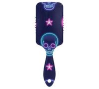 Neon Colored Stars Moons and Skeletons friendly brush for blow drying Designed scalp massager for blow drying for Wet & Dry Hair with Ergonomic handle
