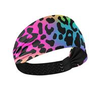 Neon Colorful Leopard Print Non-Slip? extra wide headbands for women Elastic sweaty bands for basketball basketball Daily use washing face cintas para el cabello de mujer