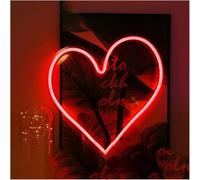 Neon Colorful Letters Interior Lighting for Neon Sign Heart Shape Wall Hanging(Red)