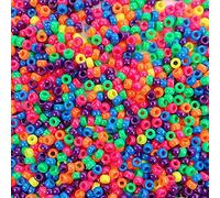 Neon Colors Mini Plastic Pony Beads, 4x7mm, Made in USA, 2000 pcs, Bulk