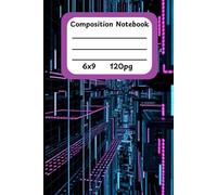 Neon Cyber Glitch: 120-Page Purple & Blue Futuristic Lined Notebook - Cyberpunk Aesthetic for Journaling, Tech Notes & Sci-Fi Inspiration (6x9 Paperback)