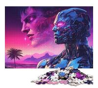 Neon Cyborg Chronicles Puzzle for Adults And Teenagers 500 Pieces Puzzles for Teenagers Gifts Game Toys for Adults 500pcs (52x38cm)
