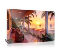 Neon, Decorations Office Gift For Chef Sunset View From A Beachside Porch. | Rustic Scandinavian Wall Art(20X30CM)