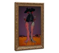 Neon Desert Sunset Cowgirl Western Decoration Canvas Poster Bedroom Decor Landscape Office Room Decor Gift 12" L X 18" W