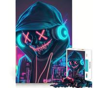 Neon Dj 1000 Piece Jigsaw Puzzles for Adults Teenagers Brain Skill Group Joy Exact Edge Stylish Gift (50x75cm)