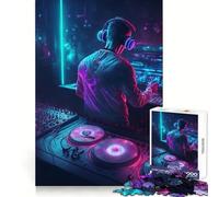 Neon Dj Hard Jigsaw Puzzle for Adults 1000 Pieces Brain Skill Together Fun Exact Edge Creative Gift (50x75cm)