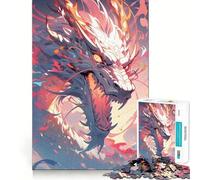 Neon Dragon Colorful Anime 1000 Piece Jigsaw Puzzle for Adults Smart Game Soothing Fun Pattern Assembly Stylish Gift (38x26cm)