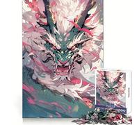Neon Dragon Colorful Anime 1000 Piece Jigsaw Puzzle for Adults Smart Game Soothing Fun Pattern Assembly Stylish Gift (50x75cm)