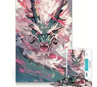 Neon Dragon Colorful Anime 1000 Piece Jigsaw Puzzle for Adults Smart Game Soothing Fun Pattern Assembly Stylish Gift (50x75cm)