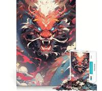 Neon Dragon Colorful Anime 1000 Piece Jigsaw Puzzles for Adults Jigsaw Brain Workout Toy Bonding Time Art Assembly Stylish Gift (38x52cm)