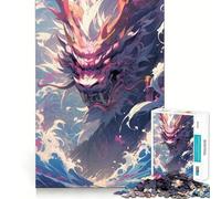 Neon Dragon Colorful Anime 1000 Piece Jigsaw Puzzles for Adults Jigsaw Recall Upgrade Quiet Calm Clear Cut Premium Gift (38x26cm)