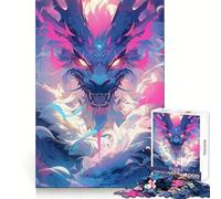 Neon Dragon Colorful Anime 1000 Pieces Puzzles for Adults Mind Exercise Toy Peaceful Time Design Assembly Creative Gift (38x26cm)