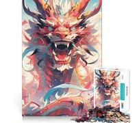 Neon Dragon Colorful Anime Jigsaw Puzzle for Adults 1000 Pieces Smart Play Toy Indoor Play Clean Cut Perfect Present (50x75cm)