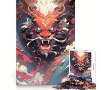 Neon Dragon Colorful Anime Puzzles for Teenagers 1000 Pieces Strengthen Memory Stress Release Clean Edge Wall Art Decor (50x75cm)