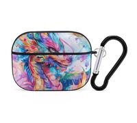 Neon Dragon Cute Case Compatible with AirPods Pro Headphone Protective Cover with Keychain Accessories