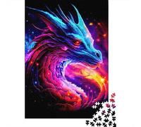 Neon Dragon Fantasy 1000 Pieces Extra-thick Cardboard Jigsaw Puzzle Bundle Jigsaw Collectors Educational Game Brain Training Beautiful Decoration 52x38cm/1000pcs
