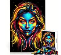 Neon Dream Portrait 1000 Piece Jigsaw Puzzles for Adults Jigsaw Brain Workout Toy Bonding Time Art Assembly Stylish Gift (50x75cm)
