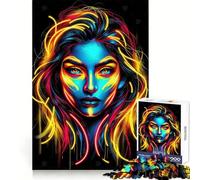 Neon Dream Portrait Jigsaw Puzzle 1000 Piece for Teenagers Mind Puzzle Leisure Fun Art Assembly Art Collectible (38x52cm)