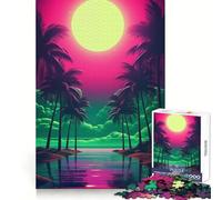Neon Dreamscape Elegance Jigsaw Puzzles for Adults 1000 Pieces Reason Skill Toy Tension Relief Exact Cut Cherished Gift (38x26cm)