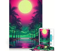 Neon Dreamscape Elegance Jigsaw Puzzles for Teenagers 1000 Piece Logic Toy Family Joy Precision Cut (50x75cm)