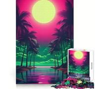 Neon Dreamscape Elegance Teenagers Puzzles 1000 Piece Jigsaws Smart Game Calming Play Pattern Assembly Lovely Present (38x52cm)
