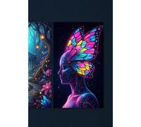 Neon Dreamscape Journal: Enchanted Cyber-Forest Notebook with Bioluminescent Fairy Wings - Perfect for Fantasy Lovers, Dreamers & Artists