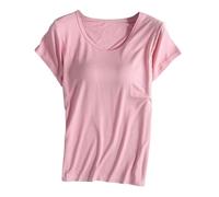 Neon Dress Women's Blouses Elegant Casual Hippie T-Shirts Shirts Long Sleeve Cute Tops Floral Tunic Tops Sweatshirts with Crew Neck Fitness Shirt 3 4 Sleeve, pink, S
