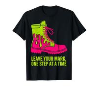 Neon Drip Combat Boot Design - Leave Your Mark T-Shirt