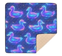 Neon Duck Pattern Large Sturdy Baby Gym & Activity Mat for Indoor Outdoor Comfortable Baby Crawling Mat for Babies Infants Toddlers, 50'' x 50''