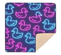 Neon Duck Pattern Soft Thick Baby Playmat for Floor Lightweight Kicking Mat for Baby Toddler Infant, 50'' x 50''