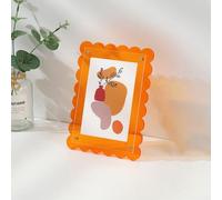 Neon-Effect Acrylic Picture Frame 4x6 for Indoor Display Where Light Reflection Enhances Image Appeal (orange)