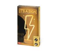 Legami - Neon Effect Led Lamp, It's a Sign, H 31cm, Flash Theme, Dual Power, USB Cable (Included) or Batteries (not Included), Table Lamp, Multicolor Light