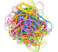 Neon Elastic Rubber Bands 100g (Approx. 250pcs) - Strong & Durable Natural Rubber Bands for Home, Office, Crafts & Organisation