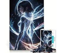 Neon Elegance Jigsaw Puzzles 1000 Piece for Adults Smart Game Stress Free Pattern Assembly Warm Surprise (38x26cm)