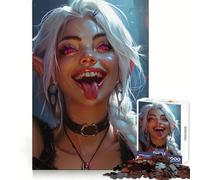 Neon Enchantress Jigsaw Puzzles 1000 Piece for Adults Memory Boost Indoor Fun Pattern Assembly (38x26cm)
