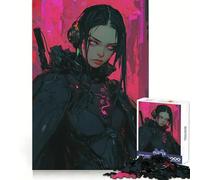 Neon Enforcer - Cyberpunk Girl with Headset 1000 Piece Jigsaw Puzzles for Adults Logic Boost Toy Family Bond Premium Edge Warm Surprise (38x52cm)