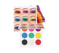 Neon Eyeshadow Makeup Palette High Pigmented Colorful Eyeshadow Palette Rainbow Matte Eye Shadow Palette, Long Lasting Professional Makeup Palette, 9 Colours Bright Eye Makeup Palette