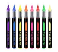 Neon Face Paint and Glow in The Dark Paint Set, UV Face Paint Pen with 8 Vibrant Colours for Creative Body Art and Festive Events, Long-Lasting Formula for Smooth Application