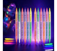 Neon Face Paint, Glow in the Dark Face Paint, DoubleEnded UV FacePaint Pen